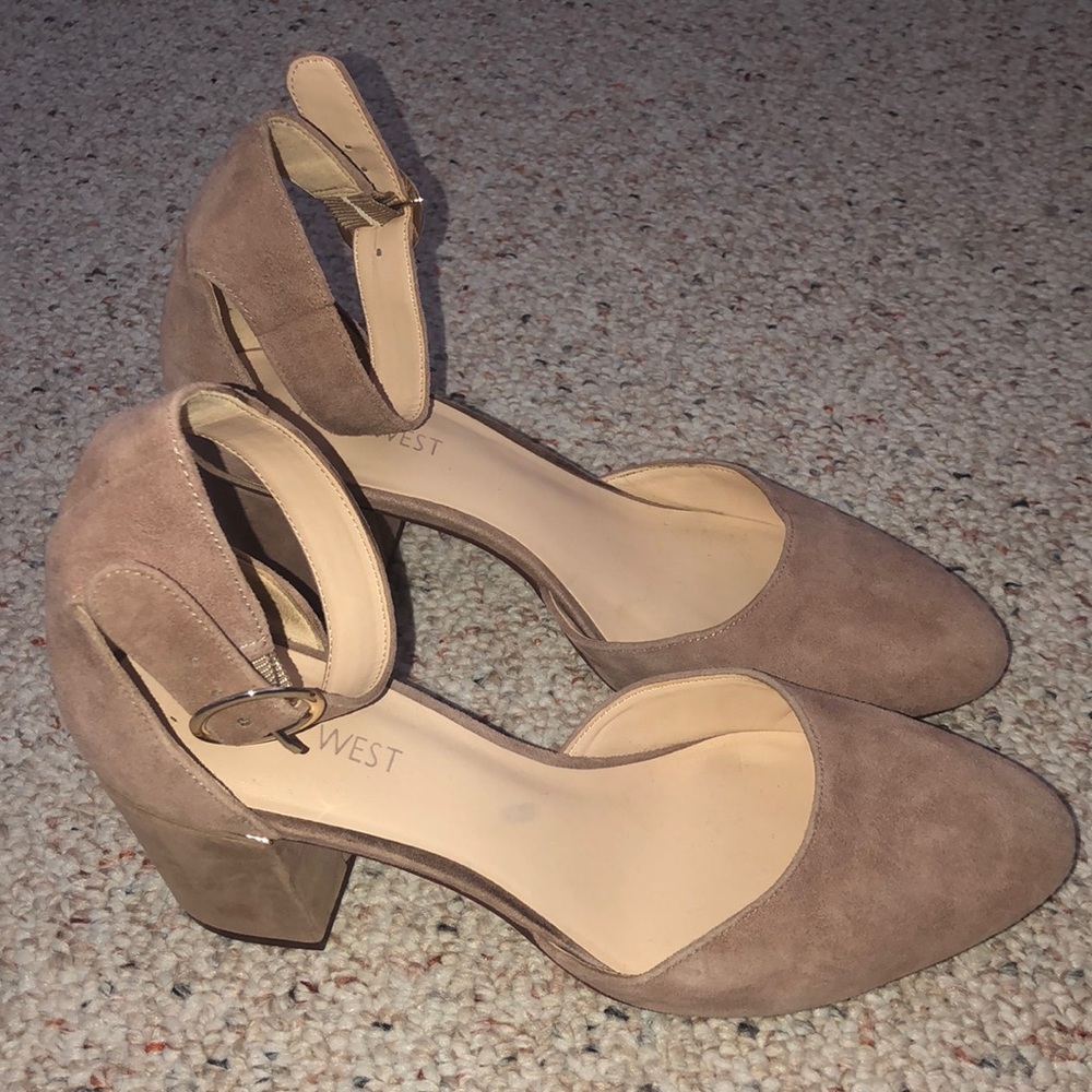 Women’s Nine West Ankle Strap Leather Pump Heels